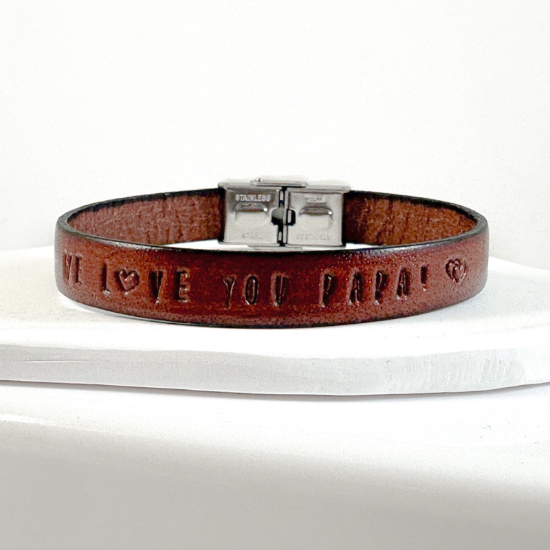 Tekst armband leer (9 verschillende kleuren leer) - Afbeelding 17