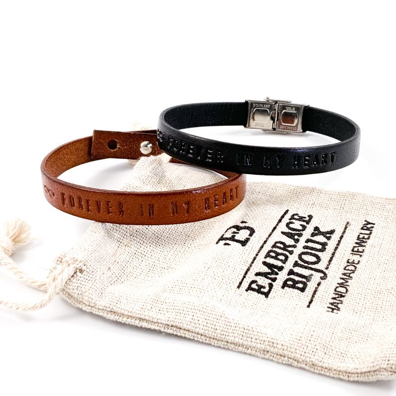 oneerlijk Isoleren Albany Tekst armband leer - gepersonaliseerd leren armbandje naam datum quote