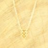 Minimalistische ketting driehoekje goud