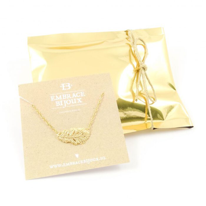 Ketting met veertje goud
