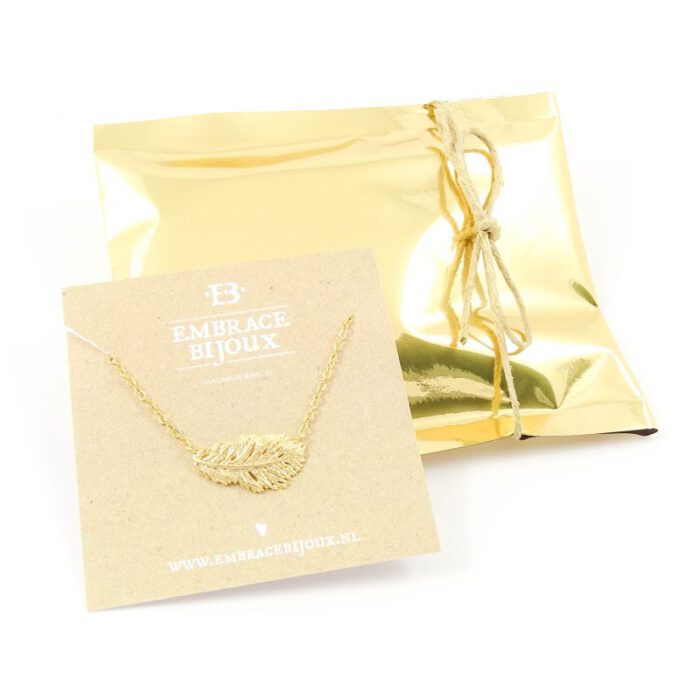 Ketting met veertje goud