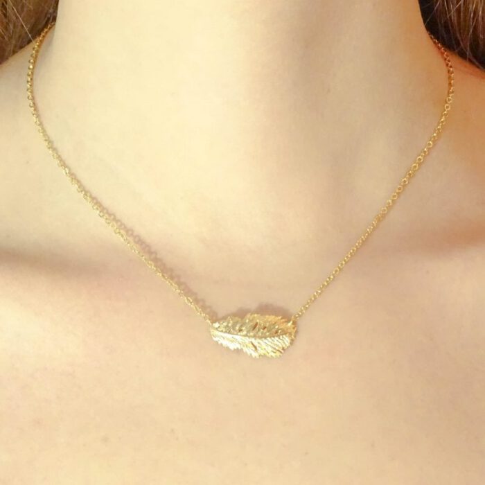 Ketting met veertje goud