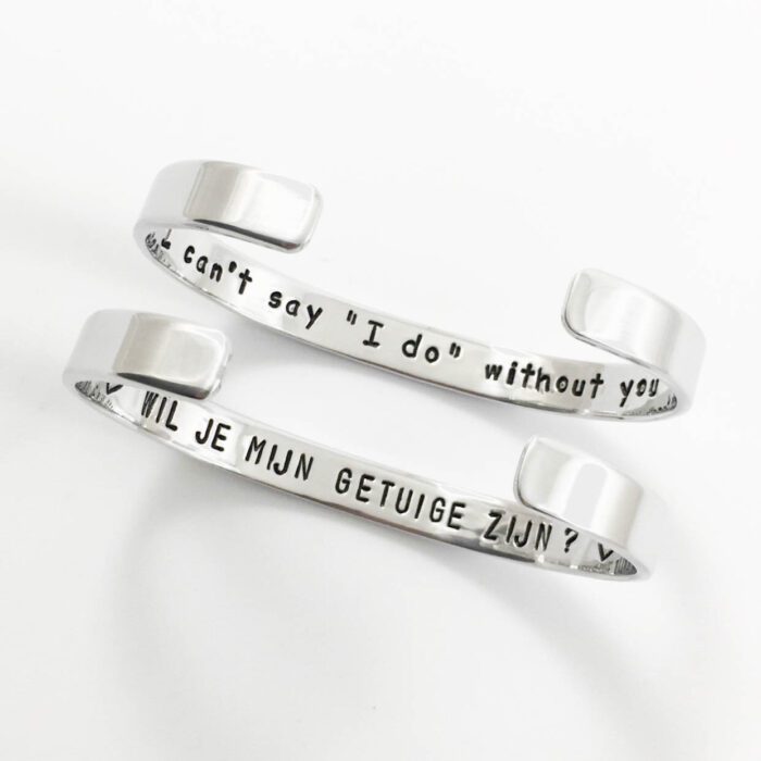 Armband met tekst wil je mijn getuige zijn i cant say i do without you getuige vragen cadeau