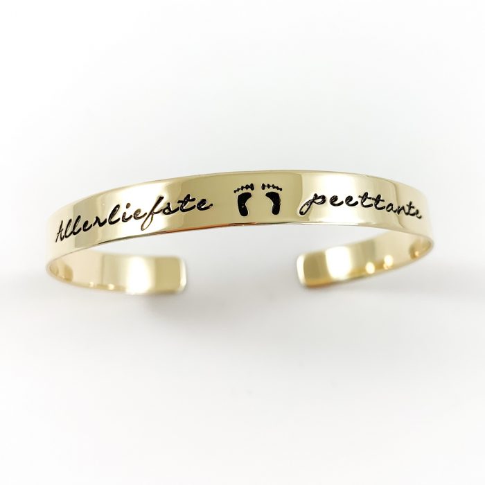 Armband met tekst allerliefste peettante - gepersonaliseerd cadeau