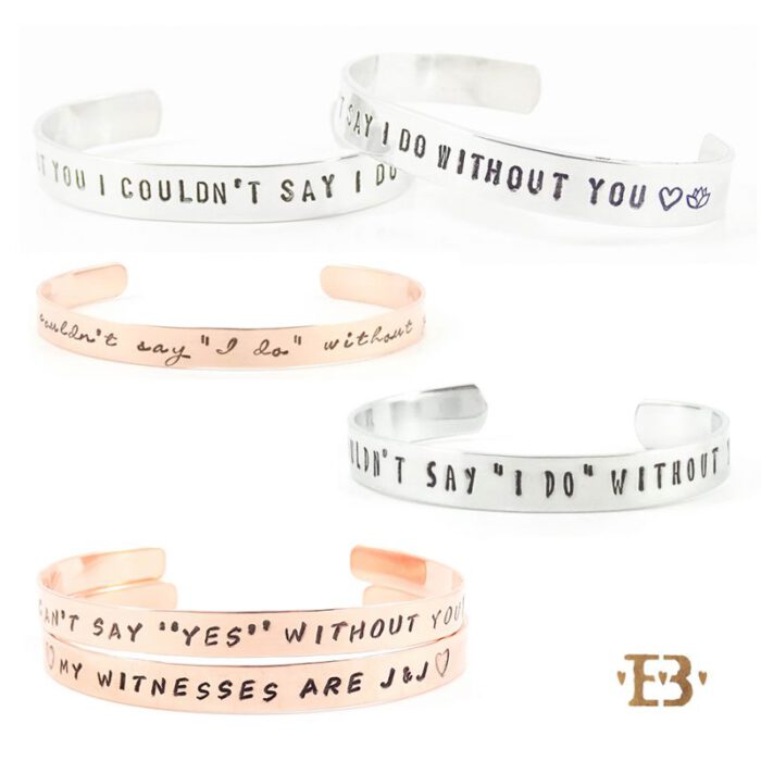 Gepersonaliseerde armband getuige vragen - I couldn't say I do without you