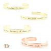Persoonlijke armband met eigen tekst goud messing