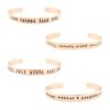 Persoonlijke armband met eigen tekst rosegoud koper