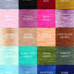 Stel jouw armband zelf samen. Kies uit 20 kleuren koord voor jouw geknoopte armbandje.