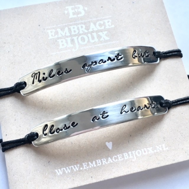 Armbandje met tekst - 20 kleuren koord-9521