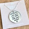 Gepersonaliseerde lange ketting met eigen tekst of quote - wherever you go go with all your heart