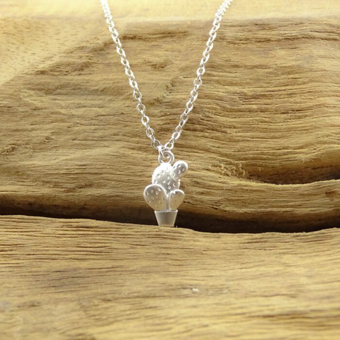 Ketting met cactus zilver