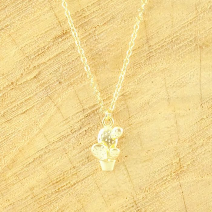 Ketting met cactus goud