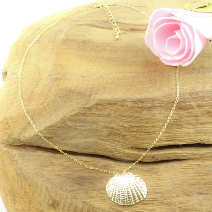 Ketting kokkel schelp goud
