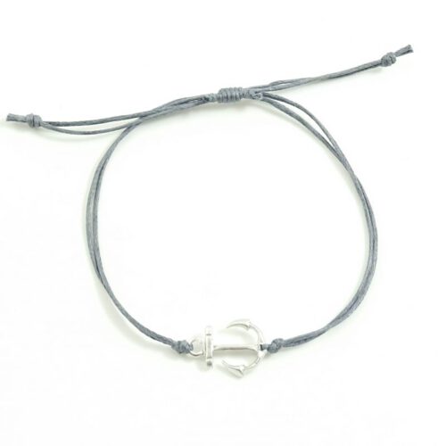 Armbandje met anker zilver
