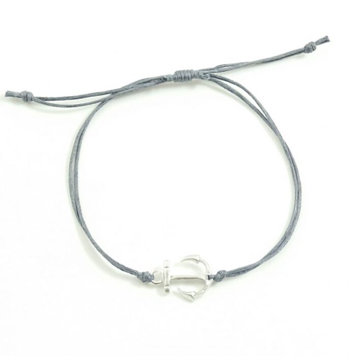 Armbandje met anker zilver