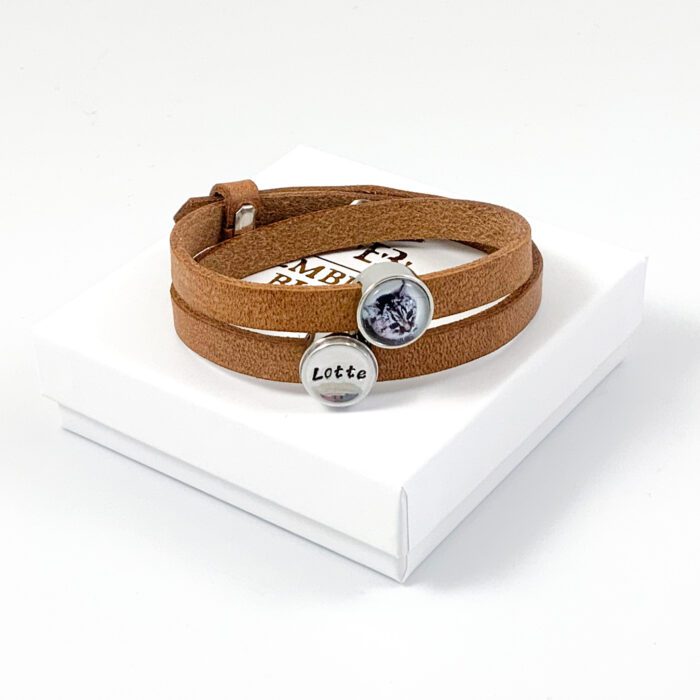 Armband met foto leer