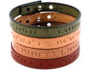 Coordinaten armband leer (9 kleuren leer)-0