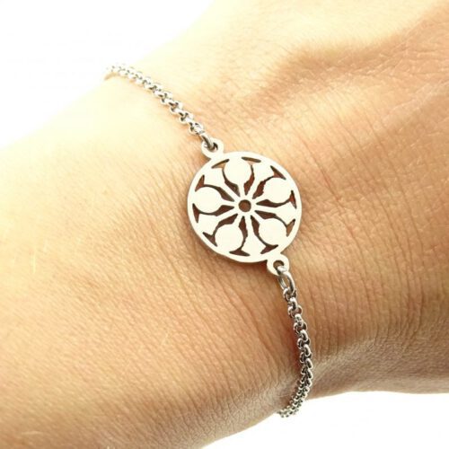 Mandala armbandje stainless steel-9413