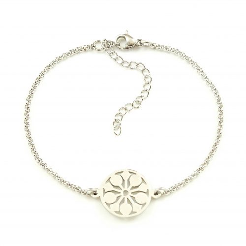 Mandala armbandje zilver rvs