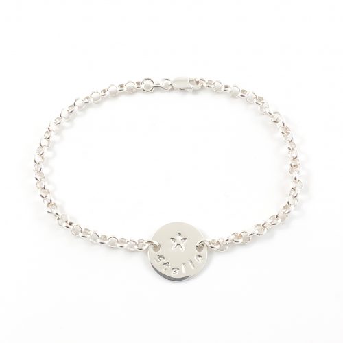 Armbandje met naam en symbool 925 zilver