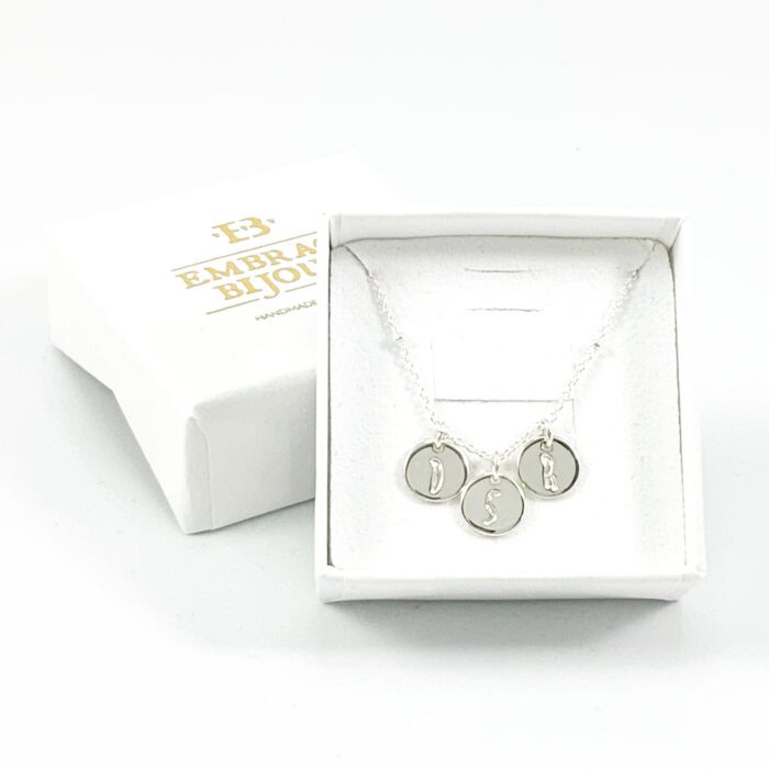 Zilveren kettinkje met letters sterling silver initialen ketting cadeau voor mama