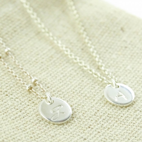 Ketting met letter / initiaal 925 zilver