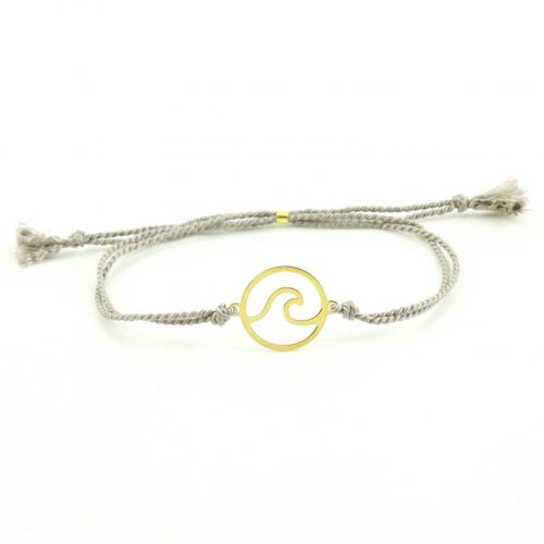 Armbandje met golf goud plated 925 zilver-9637