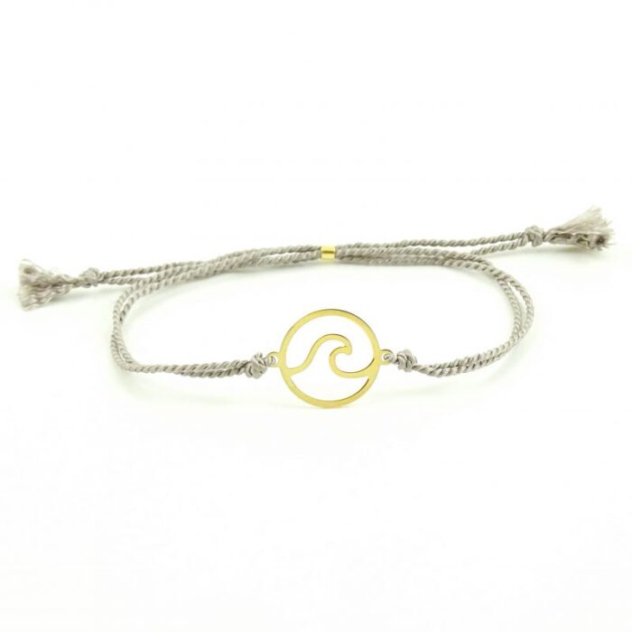 Armbandje met golf goud plated 925 zilver-9637