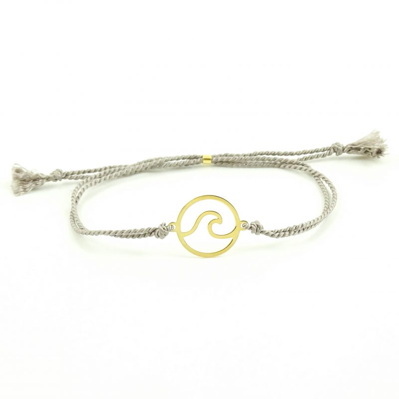 Armbandje met golf goud plated 925 zilver-9637
