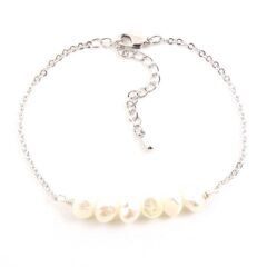 Parel armbandje zilver