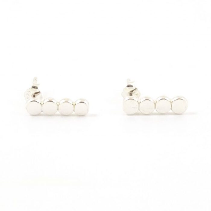 zilveren minimalistische oorbellen 4 dots