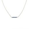 Ketting met saffier edelsteen - Stainless steel
