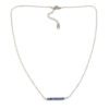 Ketting met saffier edelsteen - Stainless steel kettinkje edelsteen kraaltjes