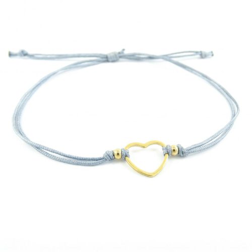 Armbandje met hartje RVS goud