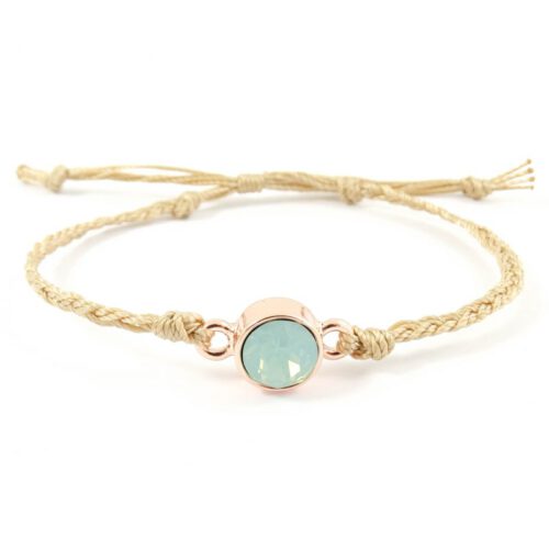 Armbandje mintgroen en beige