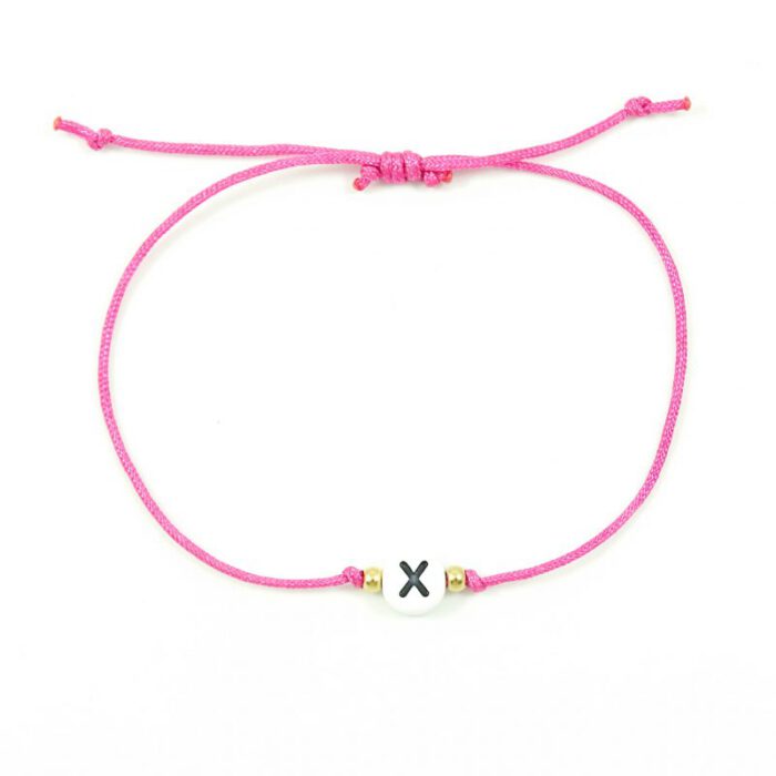 Mix & match letter / naam armbandje (20 kleuren)-9872