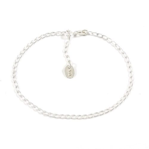 925 zilver basic armbandje met letter - minimalistisch armbandje gepersonaliseerd