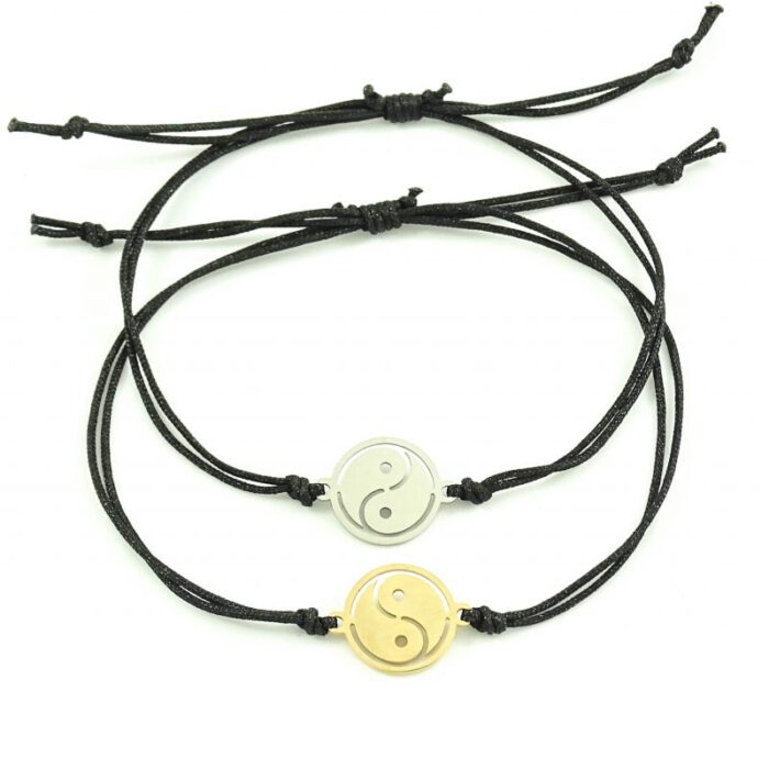 Yin yang armbandje zilver goud stainless steel