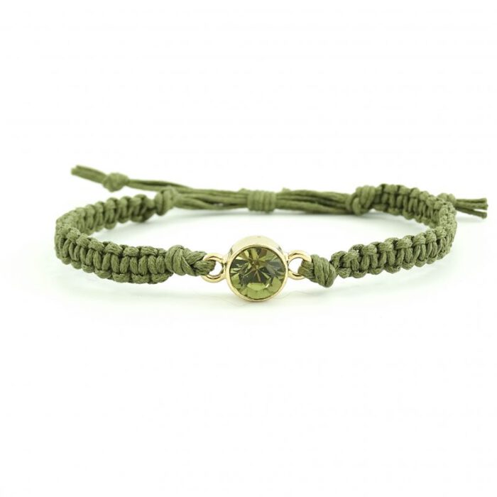 Geknoopt armbandje army green