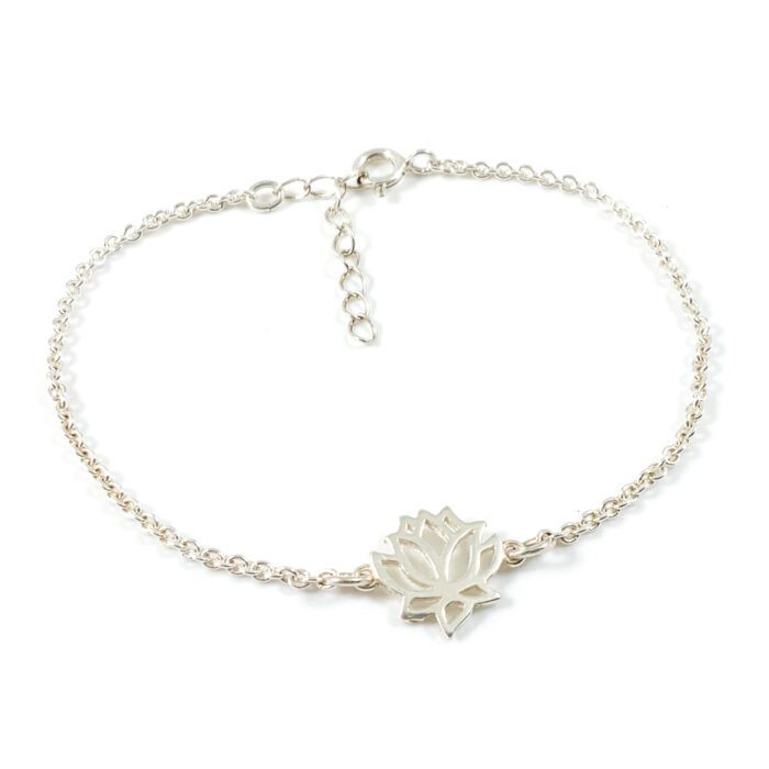 lotus armbandje 925 zilver zilveren yoga armbandje lotusbloem