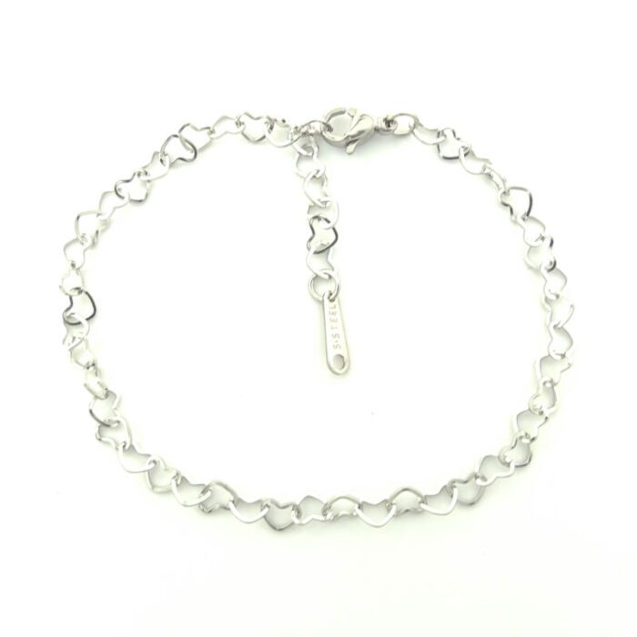 Armbandje met hartjes zilver goud
