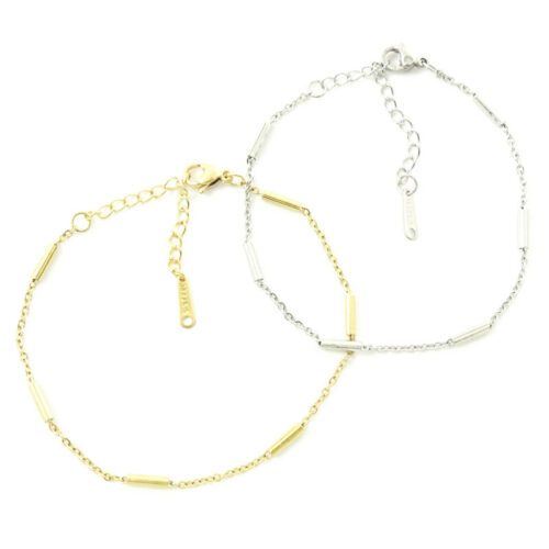 Minimal basic armbandje zilver of goud staal