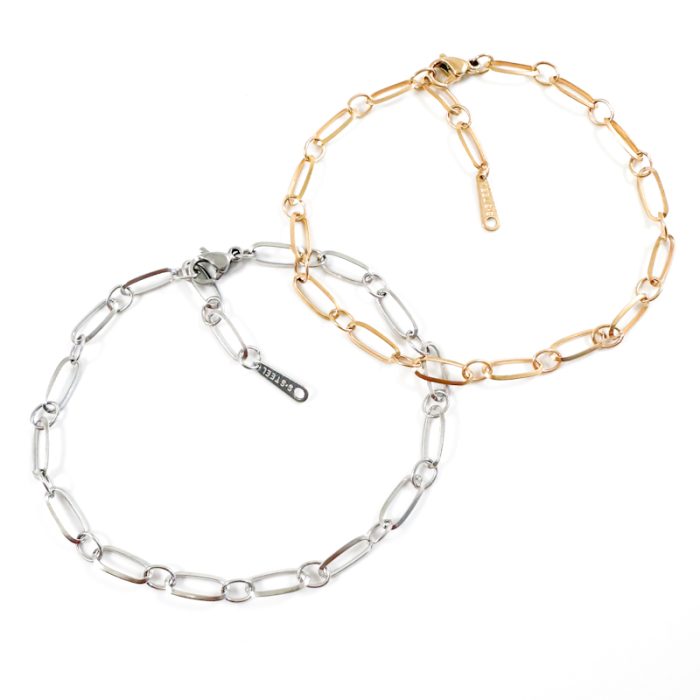 Mix & match basis armbandje zilver of goud stainless steel - armbandjes combineren