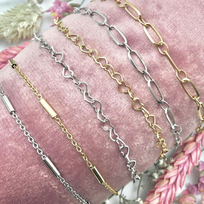 stainless steel armbandjes goud zilver mix and match