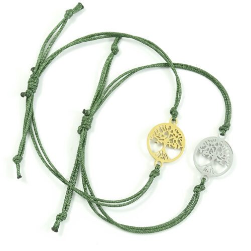 Armbandje levensboom zilver of goud staal tree of life armband
