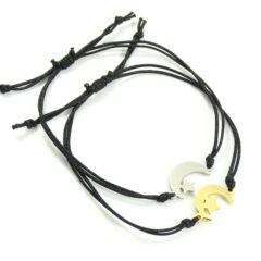 Armbandje maan en ster zilver of goud staal moond and stars rvs armband armbandjes