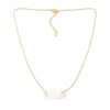 'Raw stone' ketting bergkristal goud stainless steel