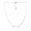'Raw stone' ketting bergkristal zilver stainless steel
