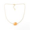 'Raw stone' ketting citrien goud stainless steel
