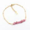 Armband toermalijn edelsteen stainless steel goud